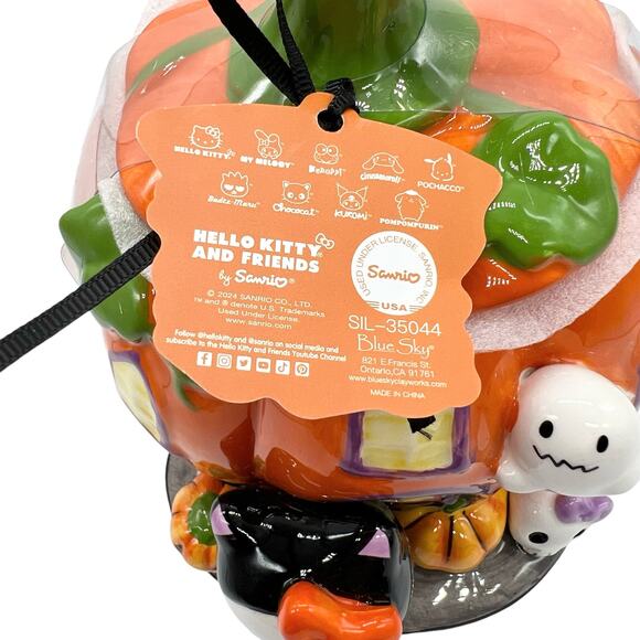 AT COST - WHOLESALE 2024 Sanrio Hello Kitty Halloween Pumpkin House Cookie Jar - Picture 9 of 9